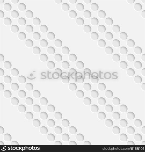Seamless Circle and Diagonal Stripe Pattern. Vector Soft Background. Regular White Texture. Seamless Circle and Diagonal Stripe Pattern