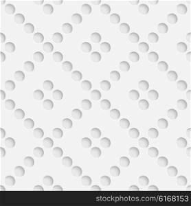 Seamless Circle and Diagonal Stripe Pattern. Vector Soft Background. Regular White Texture. Seamless Circle and Diagonal Stripe Pattern