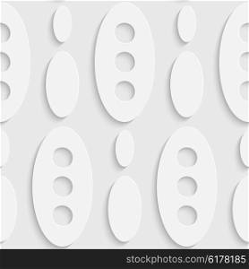 Seamless Circle and Ellipse Pattern. Vector Soft Background. Regular White Texture. Seamless Circle and Ellipse Pattern