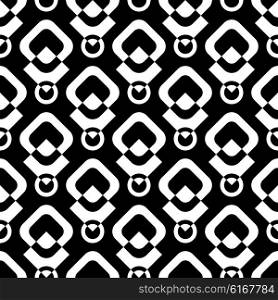 Seamless Circle and Square Pattern. Abstract Monochrome Geometric Background.. Seamless Circle and Square Pattern