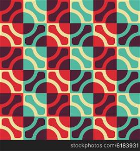 Seamless Circle and Square Pattern. Vector Regular Texture. Seamless Circle and Square Pattern