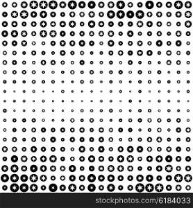 Seamless Circle and Star Pattern. Abstract Black and White Background. Vector Regular Texture. Seamless Circle and Star Pattern