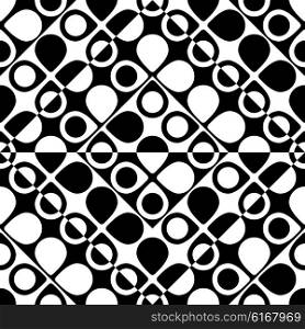 Seamless Circle and Triangle Background. Abstract Black and White Pattern. Seamless Circle and Triangle Background