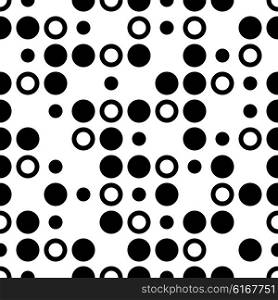 Seamless Circle Background. Abstract Monochrome Pattern. Seamless Circle Background