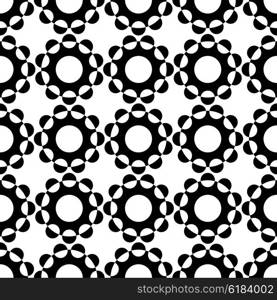 Seamless Circle Background. Abstract Monochrome Pattern. Seamless Circle Background