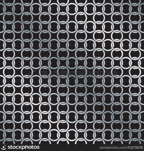 Seamless Circle Chain Interlink Pattern Background Texture