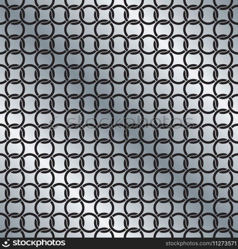 Seamless Circle Chain Interlink Pattern Background Texture