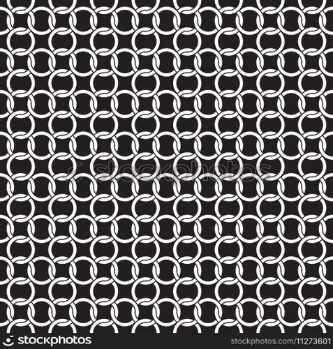 Seamless Circle Chain Interlink Pattern Background Texture