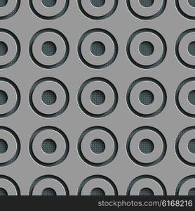 Seamless Circle Pattern. Vector Gray Regular Texture. Seamless Circle Pattern