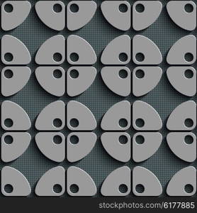 Seamless Circle Pattern. Vector Gray Regular Texture. Seamless Circle Pattern