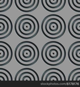 Seamless Circle Pattern. Vector Gray Regular Texture. Seamless Circle Pattern