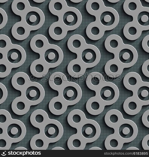 Seamless Circle Pattern. Vector Gray Regular Texture. Seamless Circle Pattern