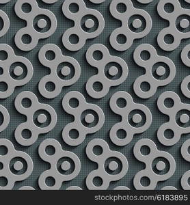 Seamless Circle Pattern. Vector Gray Regular Texture. Seamless Circle Pattern