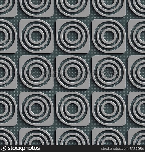Seamless Circle Pattern. Vector Gray Regular Texture. Seamless Circle Pattern