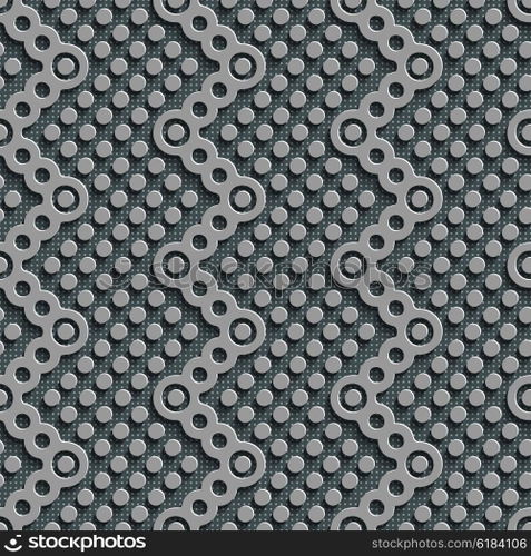 Seamless Circle Pattern. Vector Gray Regular Texture. Seamless Circle Pattern