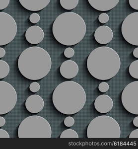 Seamless Circle Pattern. Vector Gray Regular Texture. Seamless Circle Pattern