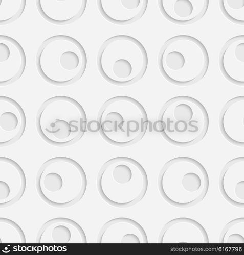 Seamless Circle Pattern. Vector Soft Background. Regular White Texture. Seamless Circle Pattern