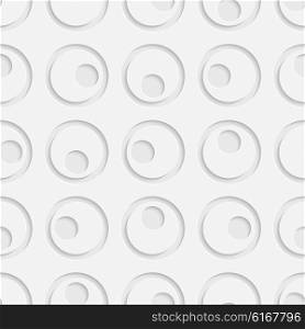 Seamless Circle Pattern. Vector Soft Background. Regular White Texture. Seamless Circle Pattern