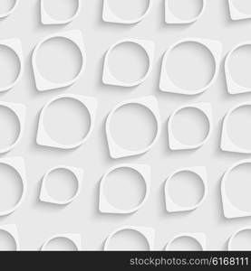 Seamless Circle Pattern. Vector Soft Background. Regular White Texture. Seamless Circle Pattern