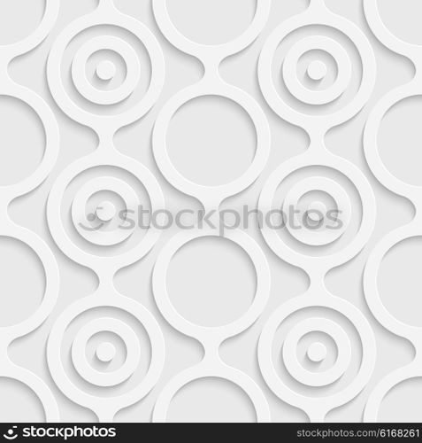 Seamless Circle Pattern. Vector Soft Background. Regular White Texture. Seamless Circle Pattern