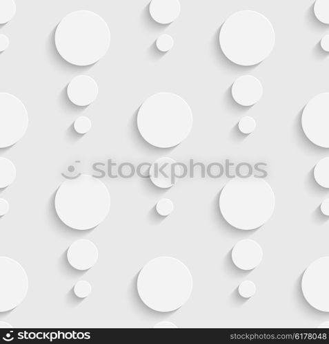 Seamless Circle Pattern. Vector Soft Background. Regular White Texture. Seamless Circle Pattern