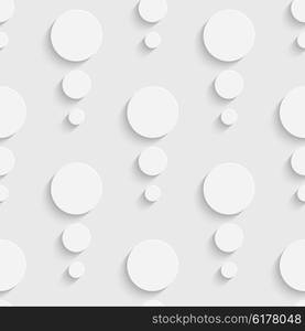 Seamless Circle Pattern. Vector Soft Background. Regular White Texture. Seamless Circle Pattern