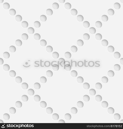 Seamless Circle Pattern. Vector Soft Background. Regular White Texture. Seamless Circle Pattern