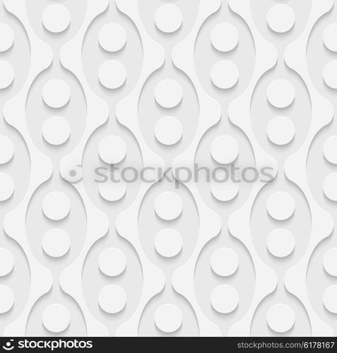 Seamless Circle Pattern. Vector Soft Background. Regular White Texture. Seamless Circle Pattern