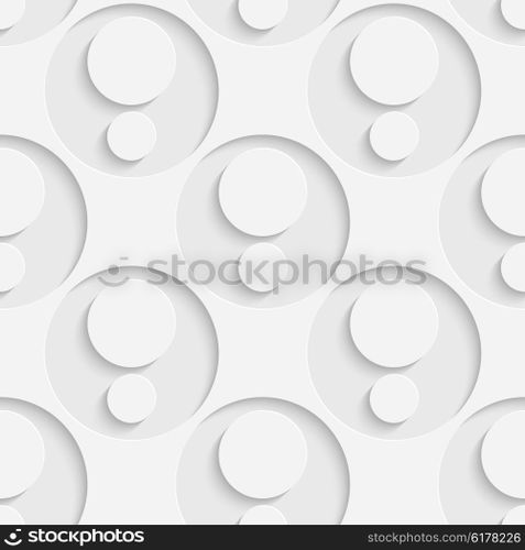 Seamless Circle Pattern. Vector Soft Background. Regular White Texture. Seamless Circle Pattern
