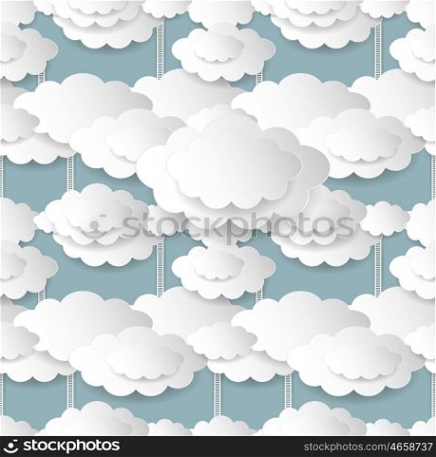 Seamless Cloudy Summer Background