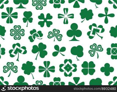 Seamless clover illustration isolated on white background
