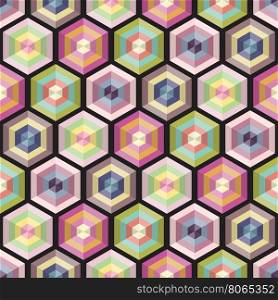 Seamless colorful background geometry pattern. Vector illustration.