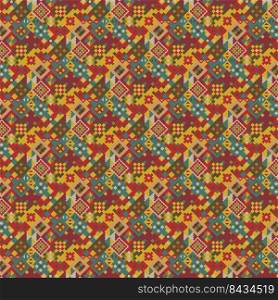 Seamless colorful pattern, Geometric pattern in ethnic style. Vector illustration