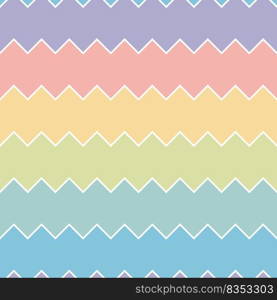Seamless colourful rainbow sawtooth zig-zag pattern background