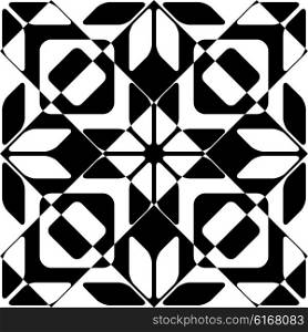 Seamless Cristal Pattern. Vector Geometric Background. Regular Black and White Texture. Seamless Cristal Pattern