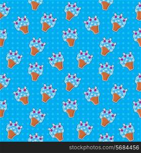 Seamless cupcake pattern