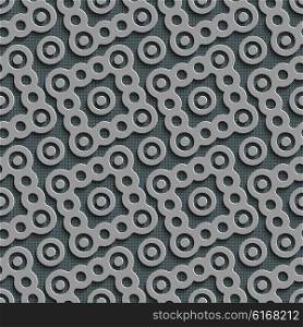 Seamless Curved Shape Pattern. Abstract Gray Background. Vector Regular Texture. Seamless Curved Shape Pattern