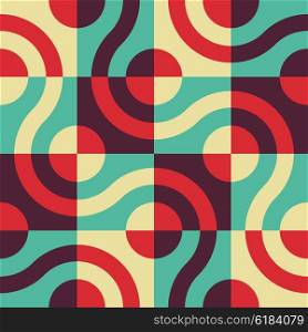Seamless Curved Shape Pattern. Vector Background. Seamless Curved Shape Pattern