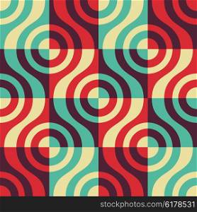Seamless Curved Shape Pattern. Vector Colorful Background. Seamless Curved Shape Pattern