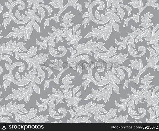 Seamless damask pattern vector image