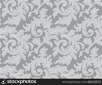 Seamless damask pattern vector image