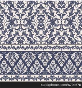 Seamless decorative damask floral pattern. Royal wallpaper. Floral background best for invitations or announcements. Elegant luxury texture for wallpapers, borders, backgrounds and page fill.
