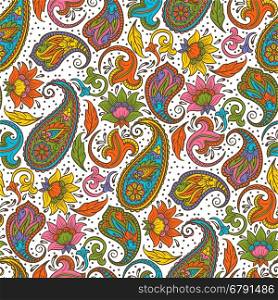 Seamless Decorative Ethnic Paisley Pattern. Best for Fabric, Textile, Wrapping Paper.