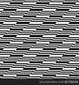Seamless Diagonal Stripe Pattern. Vector Black and White Background. Seamless Diagonal Stripe Pattern