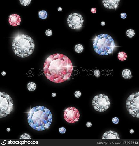 Seamless diamond pattern vector image