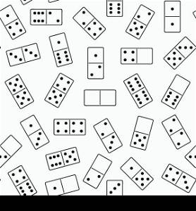 Seamless domino background isolated on white