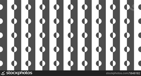 Seamless editable monochrome vector rectangles and circles pattern for textures, textiles, simple backgrounds, covers and banners. Flat style