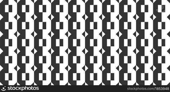 Seamless editable monochrome vector rectangles and squares pattern for textures, textiles, simple backgrounds, covers and banners. Flat style