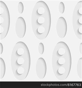 Seamless Ellipse and Circle Pattern. Vector Soft Background. Regular White Texture. Seamless Ellipse and Circle Pattern