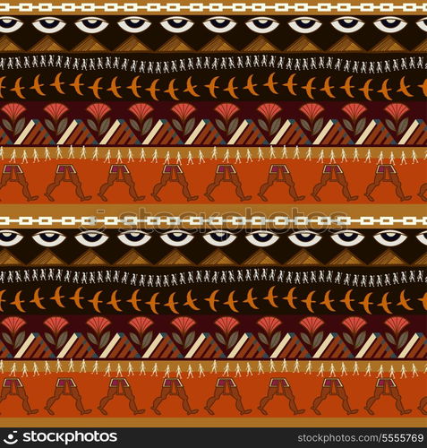 Seamless ethnic pattern with elements of Egyptian style